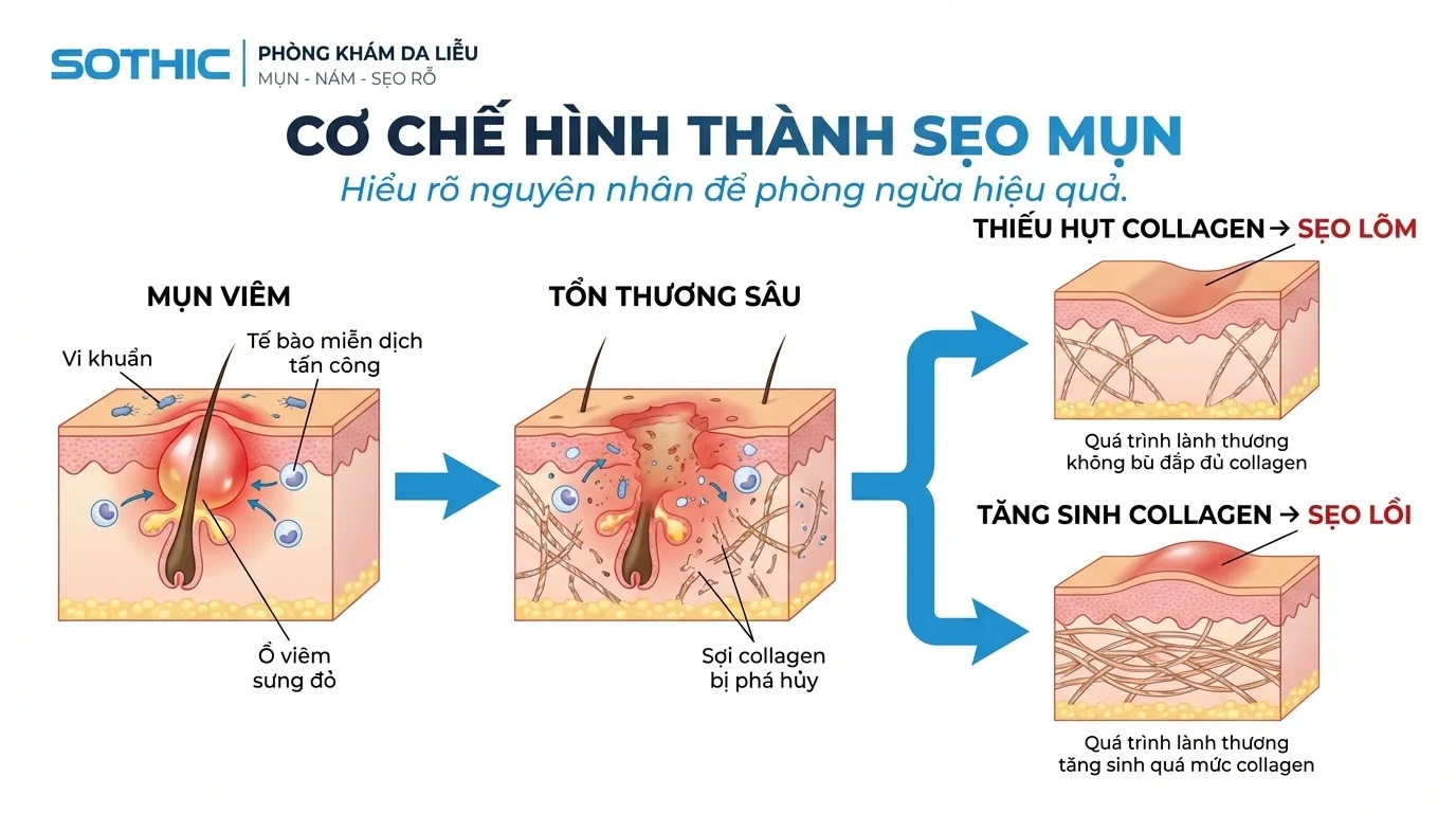 Cơ Chế Hình Thành Sẹo Mụn